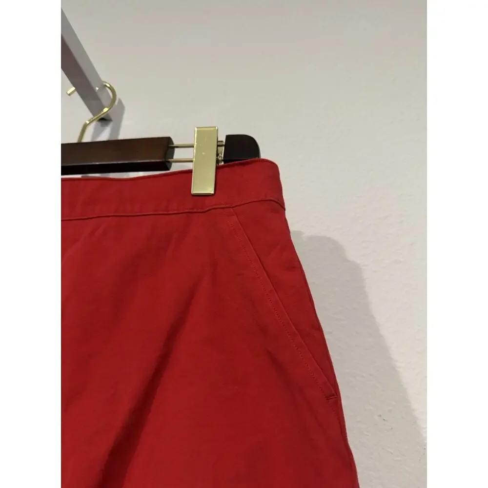 Spanx Shorts Womens L Ultimate Classic Red Pockets Stretch 20370R